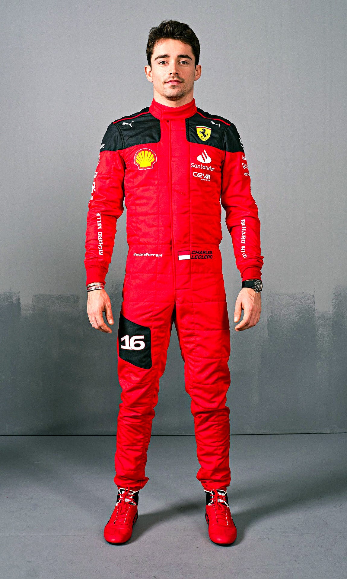 F1 Charles Ferrari 2023 Printed Race Suit pearlracewear
