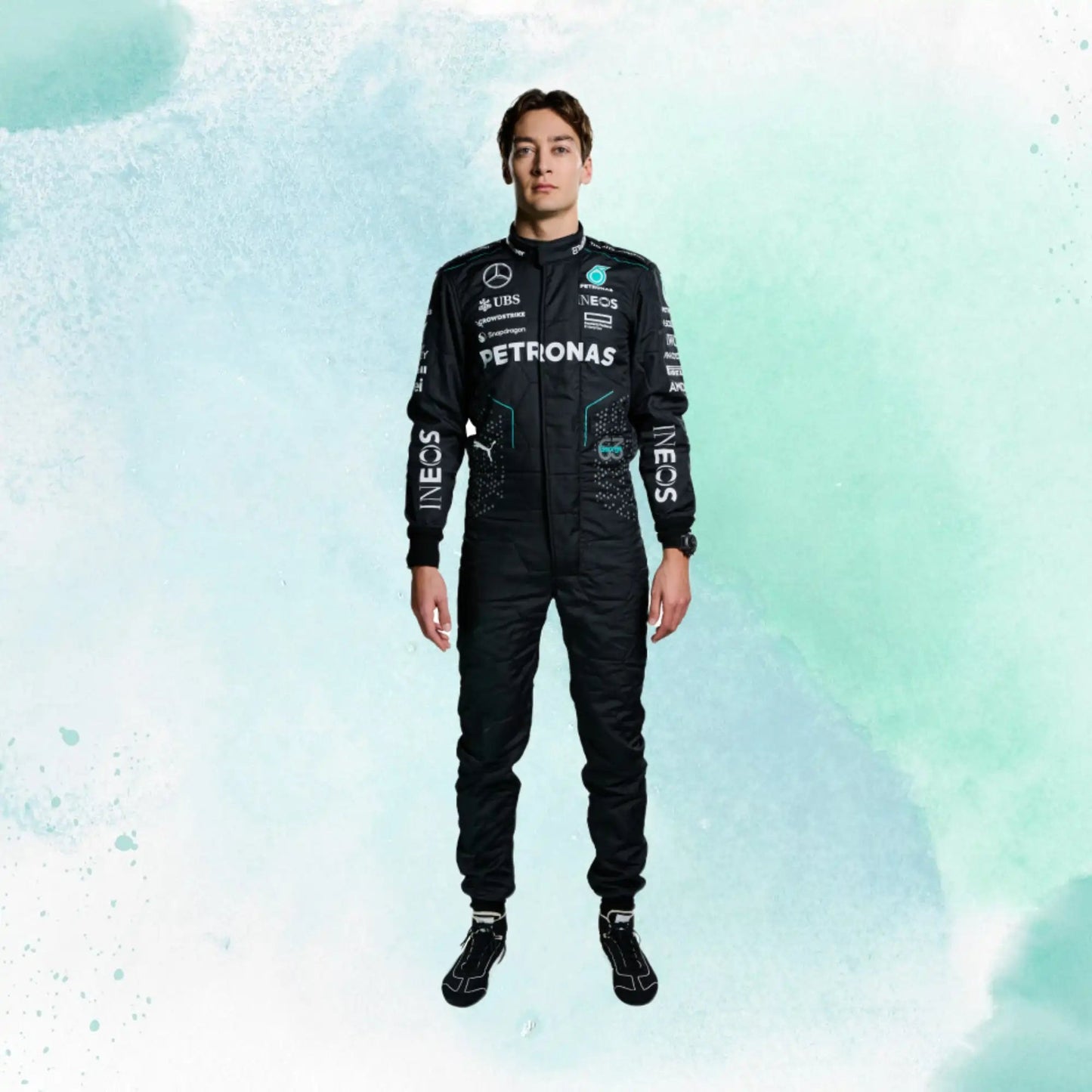 George Russell 2024 NEW Mercedes AMG F1 Racing Suit