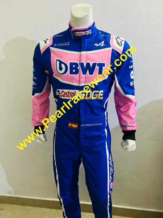 F1 drivers 2022 Alpine Teamwear Printed Race Suit
