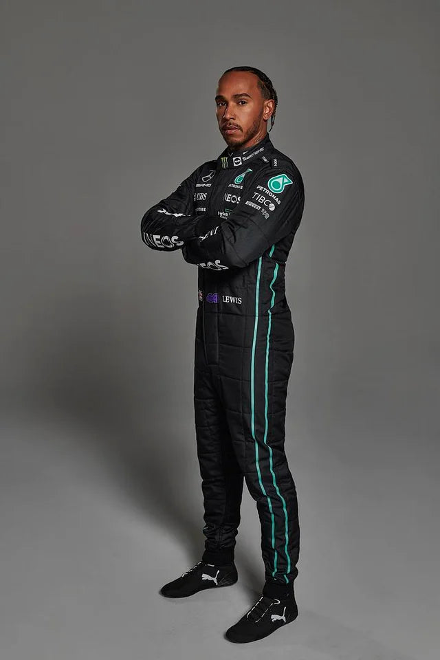 F1 drivers 2022 Mercedes Teamwear Printed Race Suit