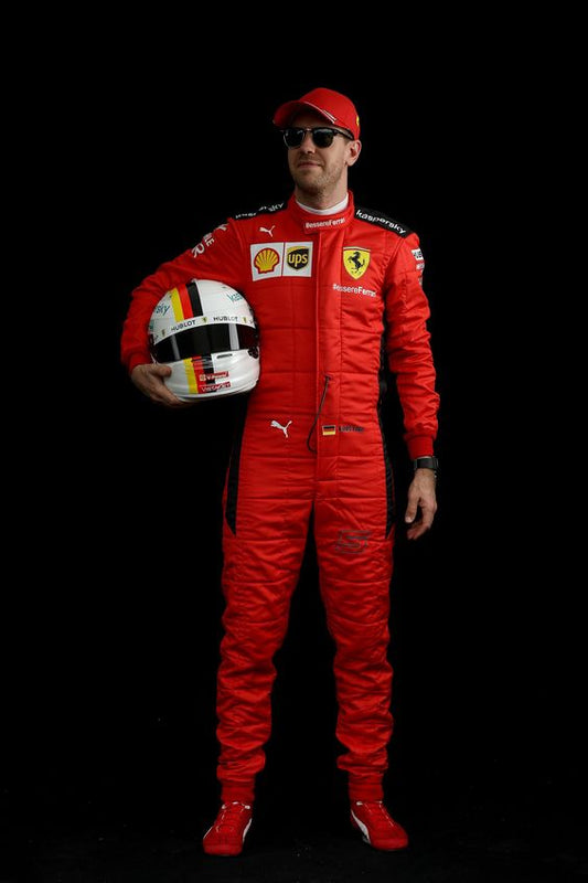 F1 Sebastian Vettel Ferrari Printed Race Suit