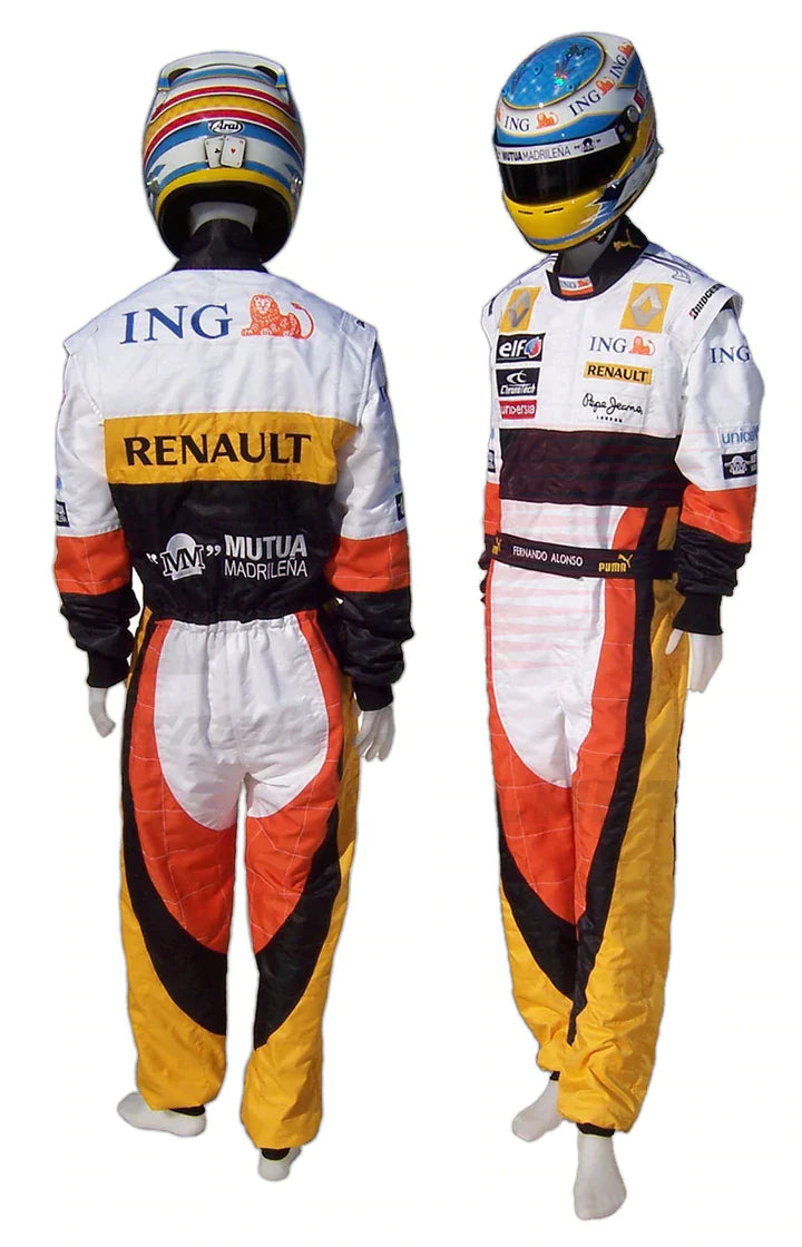 Fernando Alonso 2008 Replica Embroidered go kart race suit