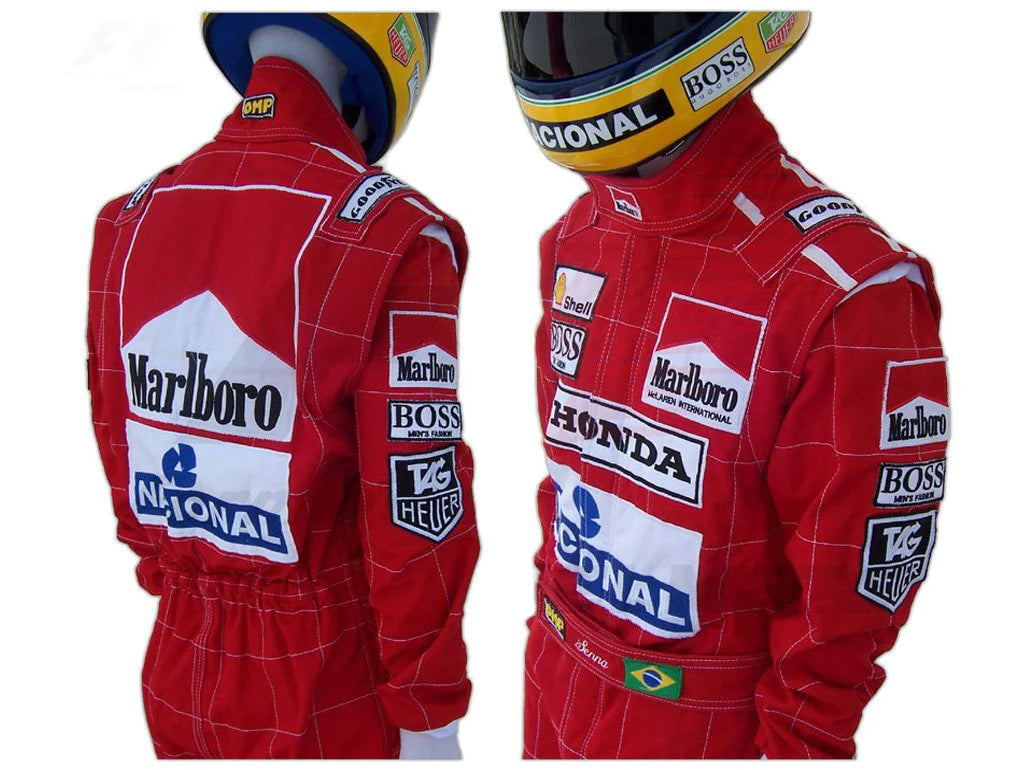 F1 Ayrton Senna 1991 Replica Embroidered Race suit