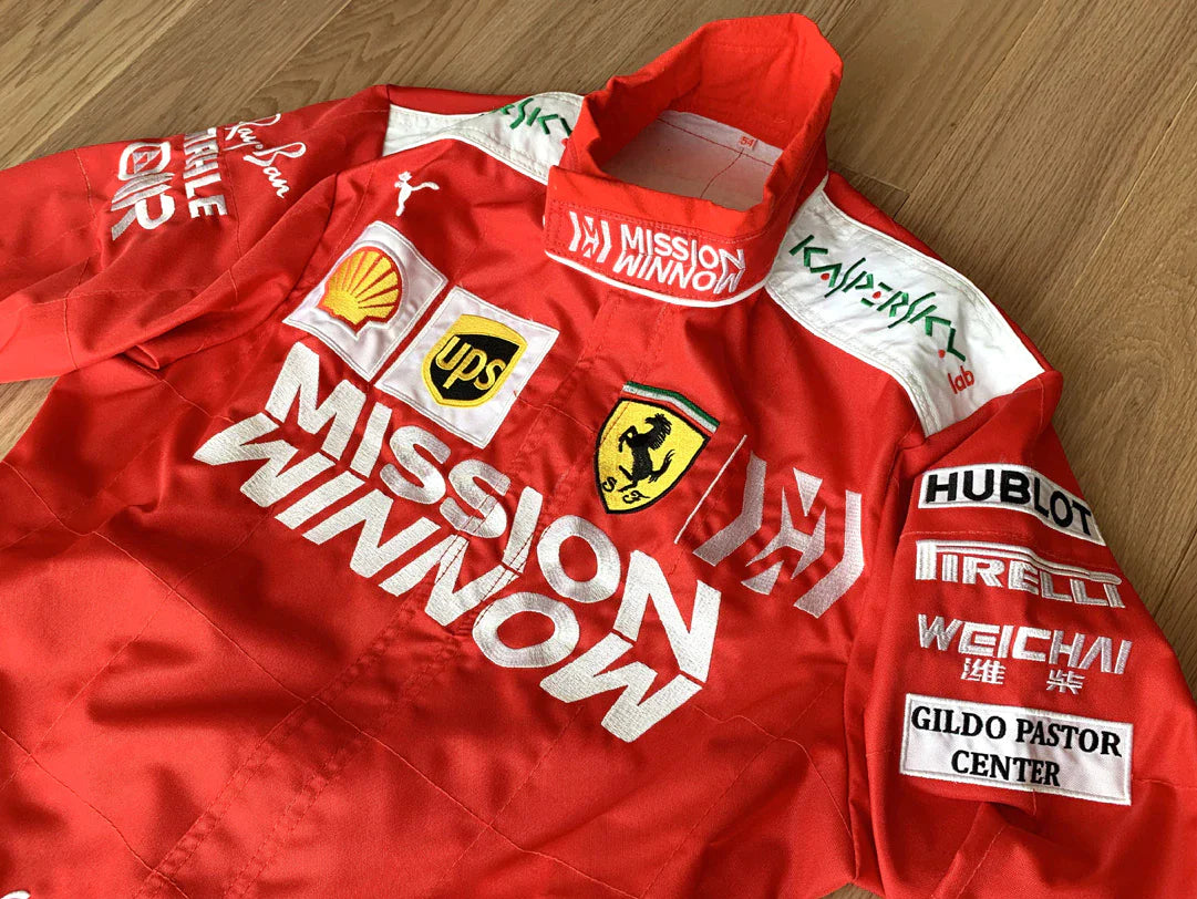 Charles Leclerc 2019 Mission Winnow Replica Embroidered go kart race suit