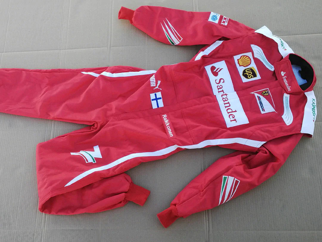 Kimi Raikkonen 2014 Replica Embroidered go kart race suit