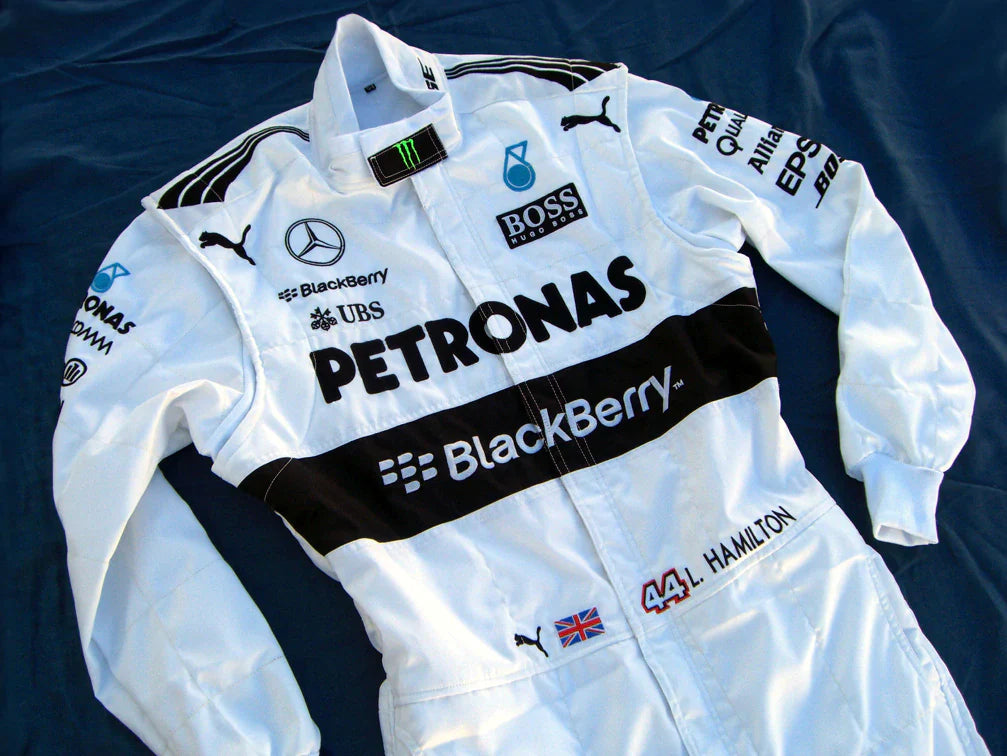 Lewis Hamilton 2015 AMG Replica Embroidered go kart race suit