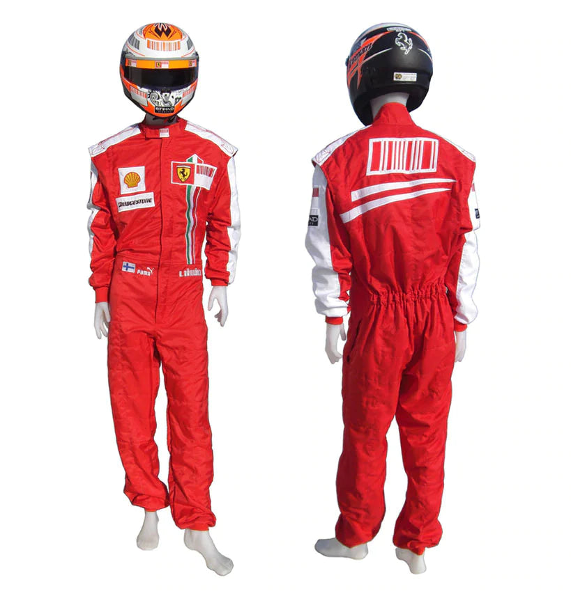 Kimi Raikkonen 2009 Ferrari Replica Embroidered go kart race suit
