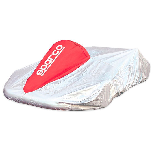 SPARCO KART COVER SILVER/RED