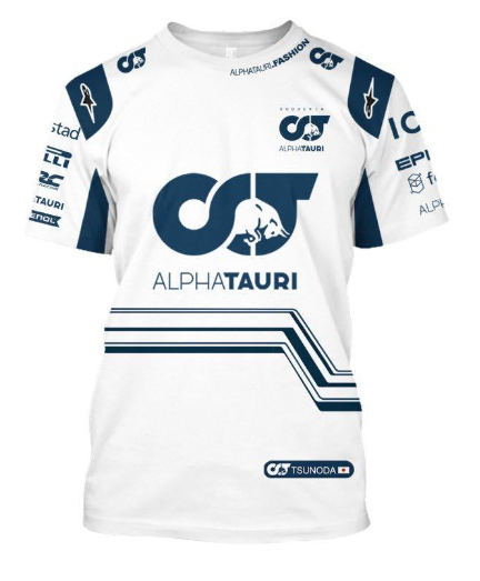 F1 2022 Scuderia AlphaTauri Yuki Tsunoda Printed T-shirt