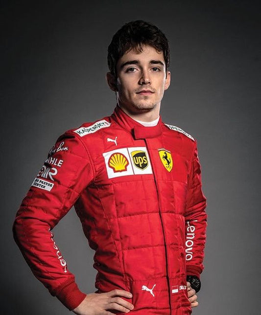 F1 Charles Leclerc Ferrari Printed Race Suit