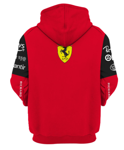 F1 Carlos Sainz Ferrari 2020 replica Printed Hoodie